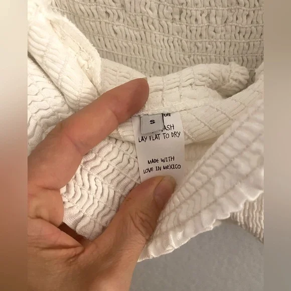 Jens Pirate booty, off the shoulder crop top, white, brand new, size small. - Picture 3 of 4